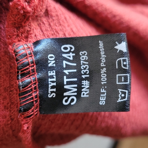 POL Raw hem Oversized Waffle Top L - Picture 6 of 7